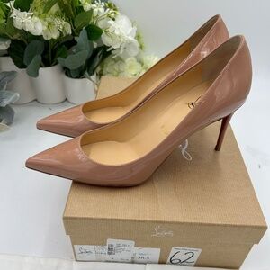 Women’s Christian Louboutin, Kate 85 patent leather pumps size 38.5 made Italy
